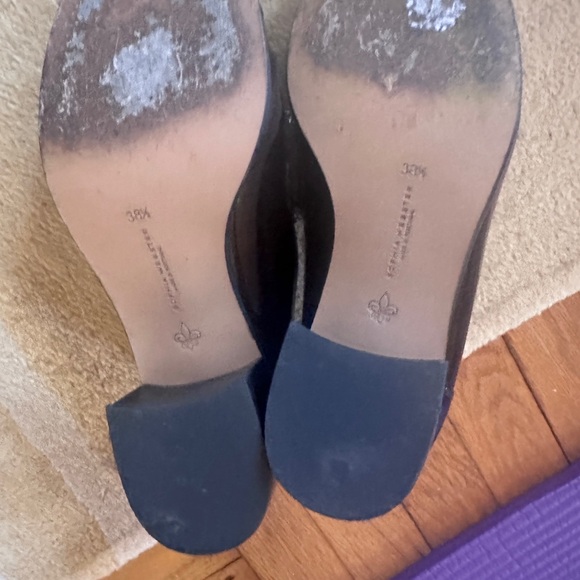 Sophia Webster patent leather stacked heel loafer. - Picture 5 of 6